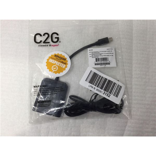 Mini Display Port 1.2 to Dual HDMI Adapter with USB