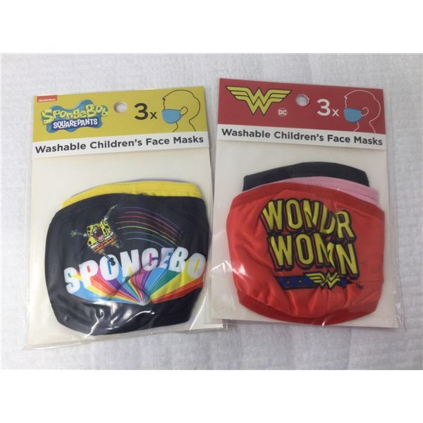 Lot of Graphic Kids masks (2 x 3)