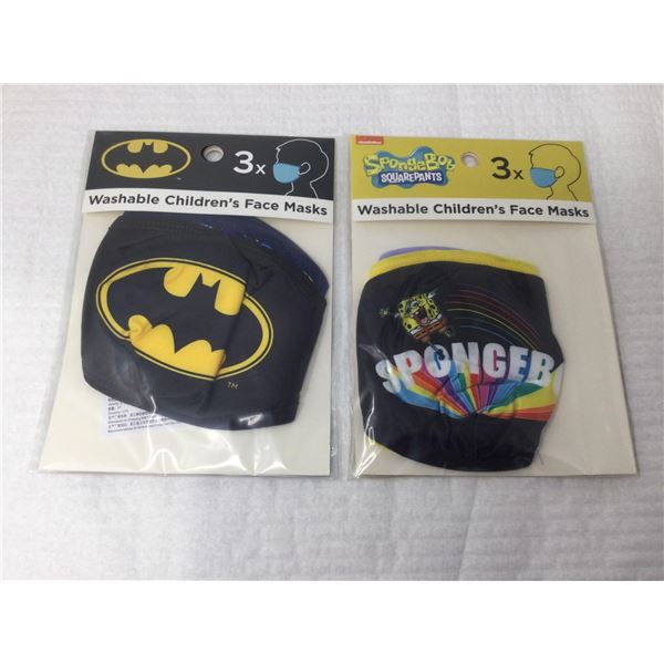 Lot of Graphic Kids masks (2 x 3)