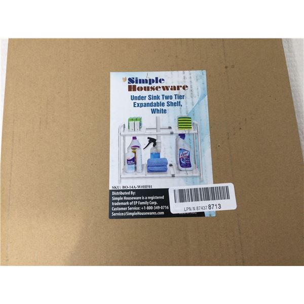 Simple Houseware-Under Sink, Two Tier Expandable Shelf