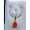 Image 3 : 14kt Gold Padparadscha sapphire (1.26ct) Earrings, Appraised Value $1,750.00Â 