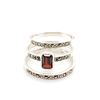 Image 2 : Silver Garnet Marcasite Stackable Ring, Suggested Retail Value $400 (Estimated Selling Price from $6