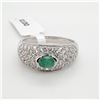 Image 1 : Silver Emerald And White Topaz(1.6ct) Ring, Suggested Retail Value $300 (Estimated Selling Price fro