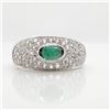 Image 2 : Silver Emerald And White Topaz(1.6ct) Ring, Suggested Retail Value $300 (Estimated Selling Price fro