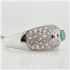 Image 3 : Silver Emerald And White Topaz(1.6ct) Ring, Suggested Retail Value $300 (Estimated Selling Price fro