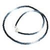 Image 1 : Silver Blue Sapphire(42.2ct) Shaded Necklace (~weight 9.45g), Suggested Retail Value $1000 (Estimate