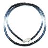 Image 2 : Silver Blue Sapphire(42.2ct) Shaded Necklace (~weight 9.45g), Suggested Retail Value $1000 (Estimate