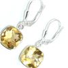 Image 3 : Silver Citrine(4.5ct) Rhodium Plated Earrings (~weight 2.45g), Suggested Retail Value $150