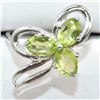 Image 1 : Silver Peridot(2.1ct) Rhodium Plated Ring (~weight 3.75g), Suggested Retail Value $200 (Estimated Se