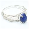 Image 3 : Silver Lapis Lazuli(1.5ct) Rhodium Plated Ring (~weight 2.4g), Suggested Retail Value $150
