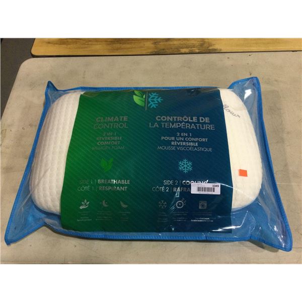 Climate Control 2-in-1 Reversible Memory Foam Pillow