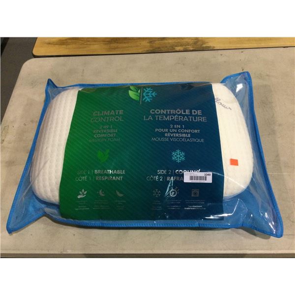 Climate Control 2-in-1 Reversible Memory Foam Pillow