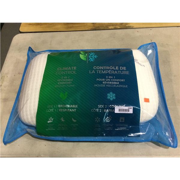 Climate Control 2-in-1 Reversible Memory Foam Pillow