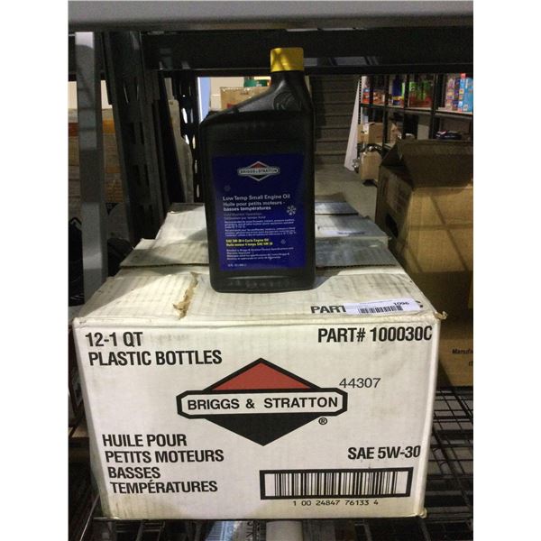 Case of Briggs and Stratton Low Temp Small Engine Oil SAE 5W-30 (12 x 946mL)Â 