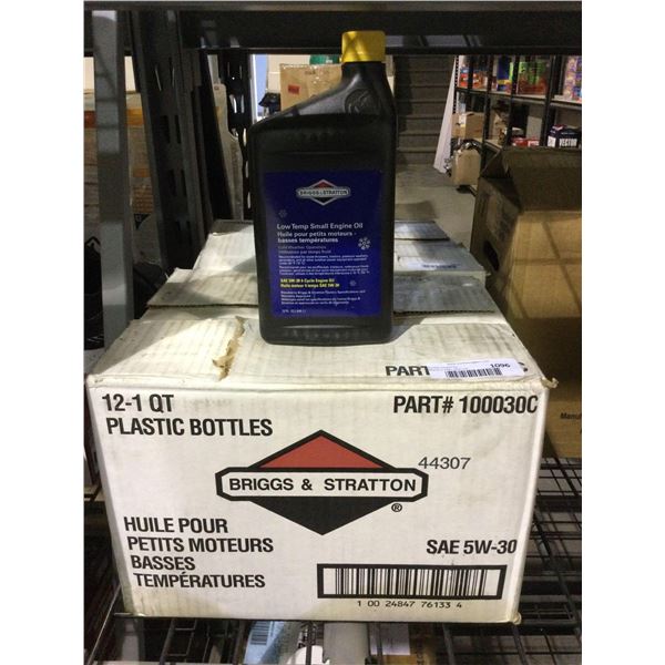 Case of Briggs and Stratton Low Temp Small Engine Oil SAE 5W-30 (12 x 946mL)