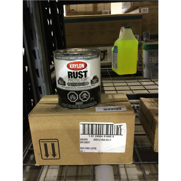 Case of Krylon Gloss Smoke Gray Enamel (2 x 946mL)