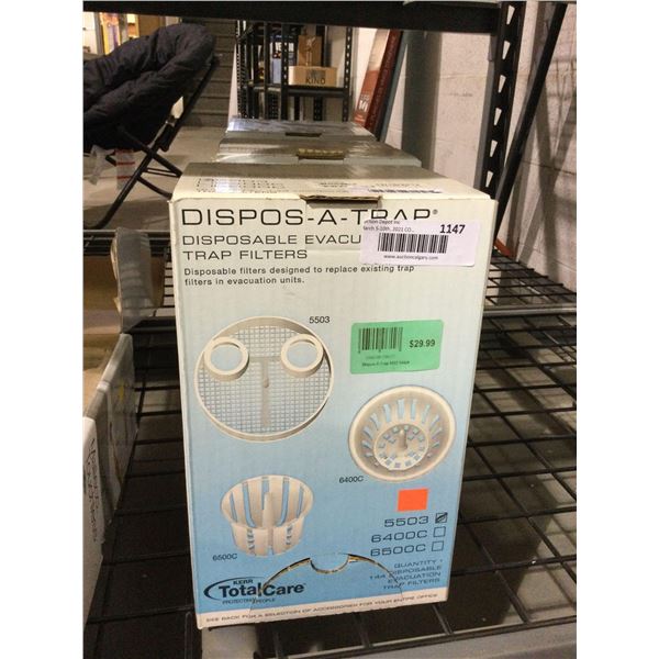 Dispos-A-Trap Disposable Evacuation Trap Filters