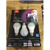Image 1 : Globe Wi-Fi A19 Color Changing Tunable LED Bulbs in White 3-Pack