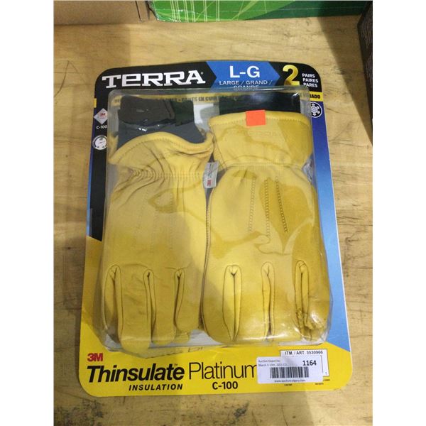 Terra Thinsulate Large Work Glove SetÂ 