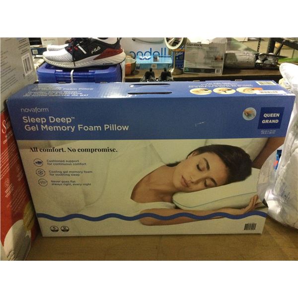 Novaform Sleep Deep Queen Size Gel Memory Foam Pillow