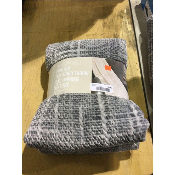 Life Comfort Printed Textured Throw Blanket (60in x 70in)
