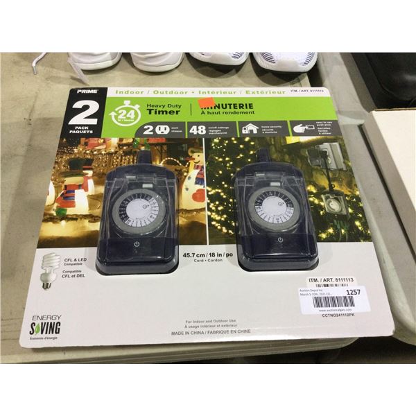 Prime Indoor/Outdoor Timer 2-PackÂ 