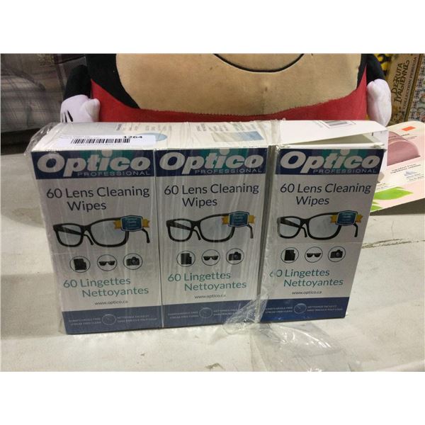 Optico Lens Cleaning Wipes 3-PackÂ 