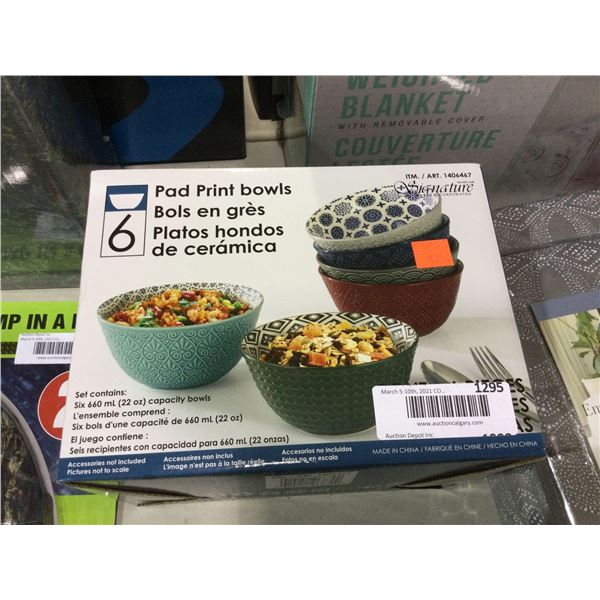 Signature Pad Print Bowl SetÂ 
