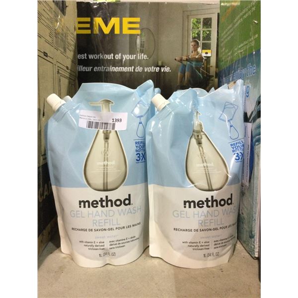 Method Gel Hand Wash Refill (1L) Lot of 2Â 
