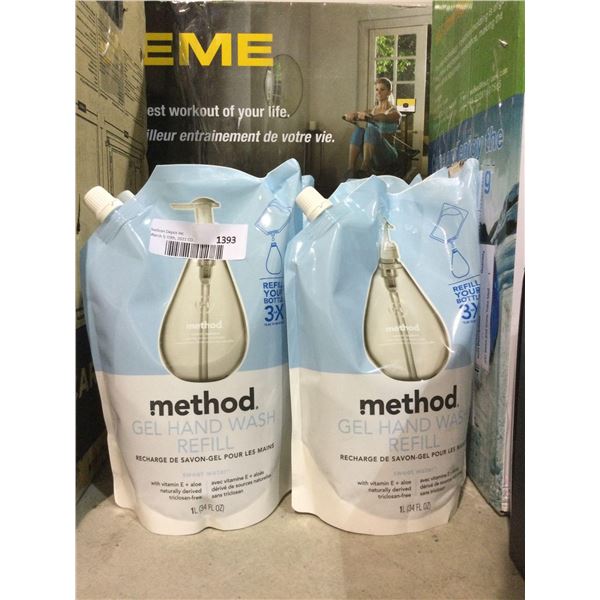 Method Gel Hand Wash Refill (1L) Lot of 2