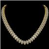 Image 1 : 26.11 ctw Marquise Cut Diamond Micro Pave Necklace 18K Yellow Gold - REF-2240A2N
