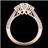 Image 1 : 1.81 ctw VS/SI Diamond Art Deco 3 Stone Ring 18k Rose Gold - REF-225K2Y
