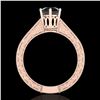 Image 3 : 1 ctw Fancy Black Diamond Engagment Art Deco Ring 18k Rose Gold - REF-105F5M