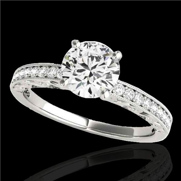 1.18 ctw Certified Diamond Solitaire Antique Ring 10k White Gold - REF-190Y9X