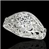 Image 1 : 1.36 ctw Certified Diamond Solitaire Antique Ring 10k White Gold - REF-197A8N