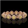 Image 2 : 28.35 ctw Canary Citrine & Diamond Victorian Bracelet 14K Rose Gold - REF-805Y5X