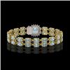 Image 3 : 14.93 ctw Aquamarine & Diamond Bracelet 14K Yellow Gold - REF-245W5H