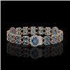 Image 2 : 19.3 ctw London Topaz & Diamond Bracelet 14K Rose Gold - REF-254Y5X
