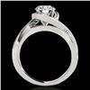 Image 2 : 1.15 ctw Certified Diamond Solitaire Ring 10k White Gold - REF-190F9M