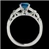 Image 2 : 1.2 ctw SI Certified Fancy Blue Diamond Solitaire Ring 10k White Gold - REF-135K2Y