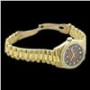 Image 3 : Rolex Men's 18K Yellow President, QuickSet, Diamond Dial & Diamond Bezel