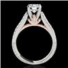 Image 2 : 2.11 ctw Certified Diamond Pave Ring 10k 2Tone Gold - REF-334Y3X