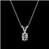 Image 3 : 0.50 ctw Certified VS/SI Quality Oval Diamond Necklace 10k White Gold - REF-65Y2X