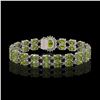 Image 3 : 16.97 ctw Tourmaline & Diamond Bracelet 14K White Gold - REF-263X6A