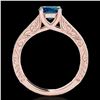 Image 2 : 1.82 ctw SI Certified Fancy Blue Diamond Solitaire Ring 10k Rose Gold - REF-190R9K