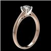 Image 3 : 0.50 ctw Certified VS/SI Quality Cushion Cut Diamond Ring 10k Rose Gold - REF-60R3K