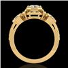 Image 1 : 1.01 ctw VS/SI Diamond Solitaire Art Deco 3 Stone Ring 18k Yellow Gold - REF-170R9K