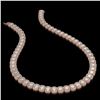 Image 2 : 40.3 ctw Emerald Cut Diamond Micro Pave Necklace 18K Rose Gold - REF-6301W5H