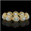 Image 2 : 39.82 ctw Aquamarine & Diamond Victorian Bracelet 14K Yellow Gold - REF-1218W2H