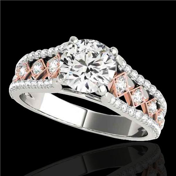 1.45 ctw Certified Diamond Solitaire Ring 10k 2Tone Gold - REF-204W5H